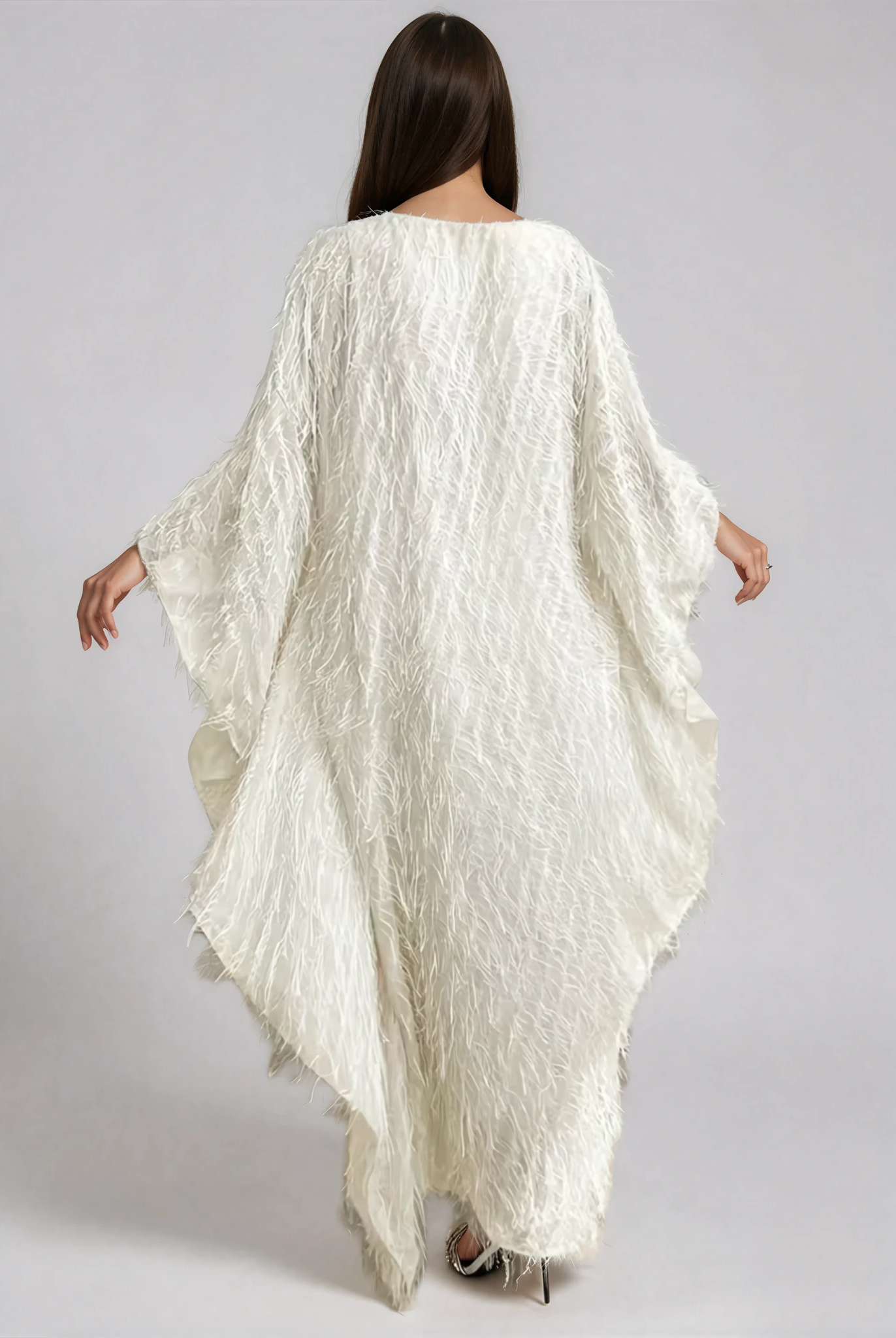 Feathered Texture Kaftan JILBAYA
