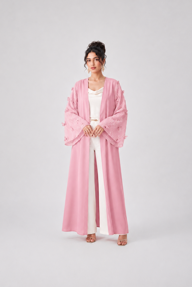 Virelle Butterfly Sleeve Open Abaya JILBAYA