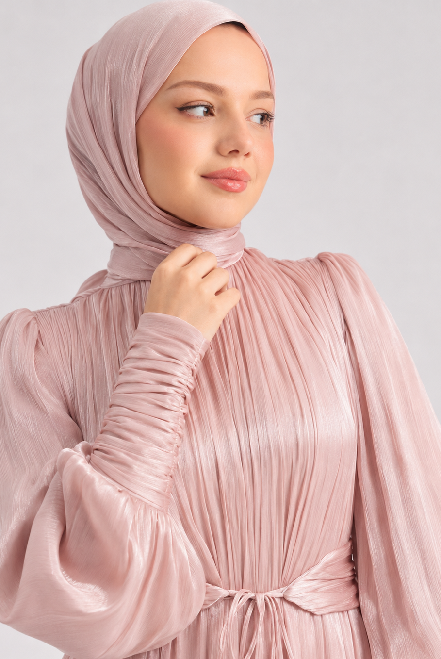 Elegant Ruffle Sleeve Abaya Dress JILBAYA