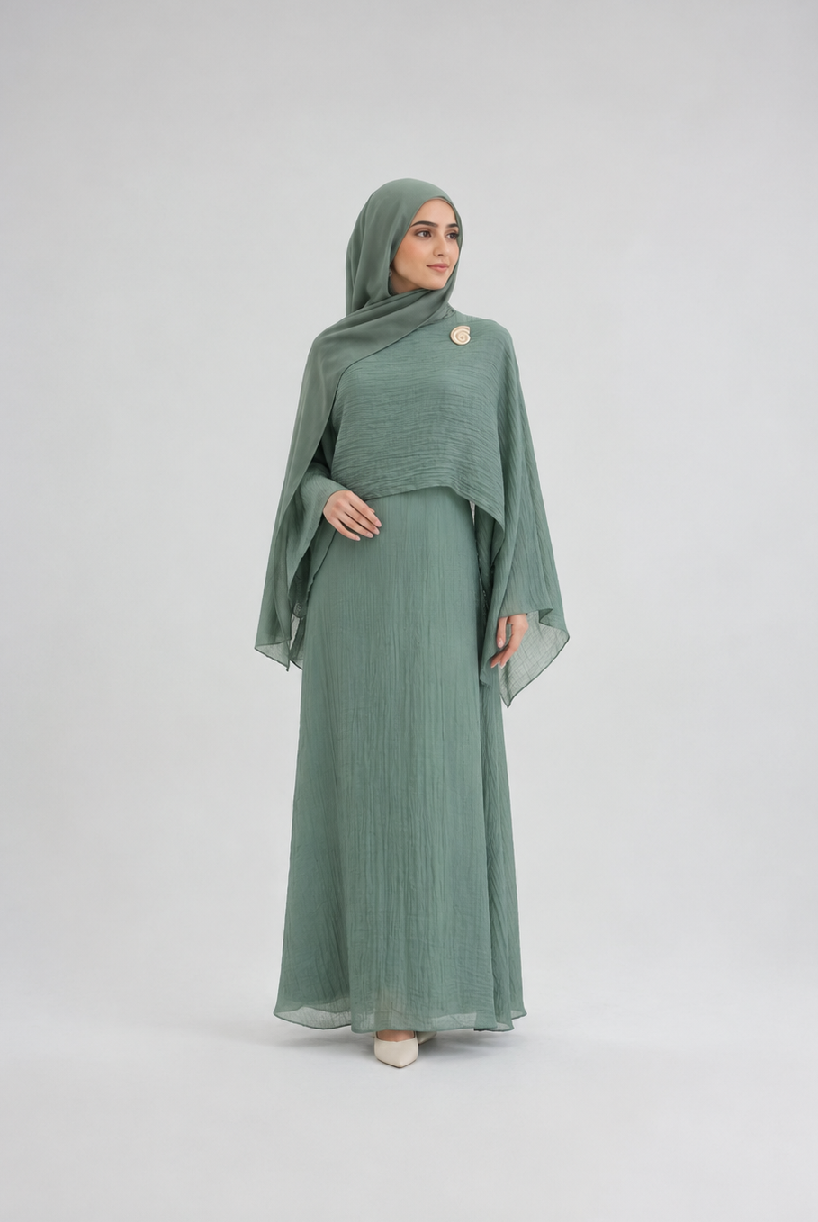 Draped Bell Sleeve Abaya JILBAYA