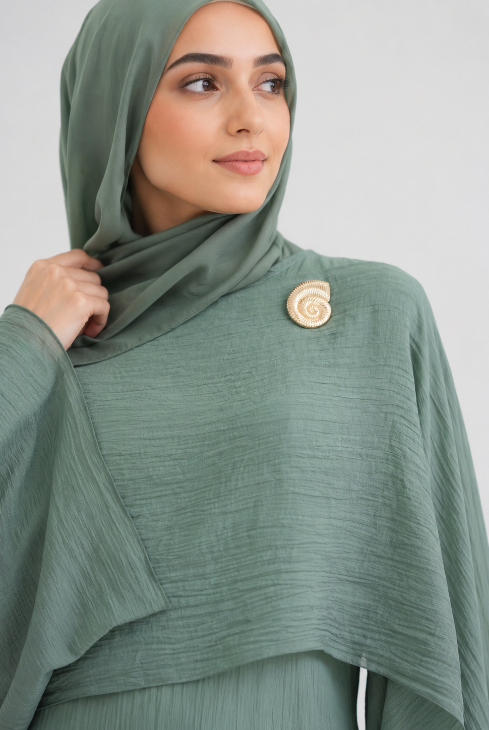 Draped Bell Sleeve Abaya JILBAYA