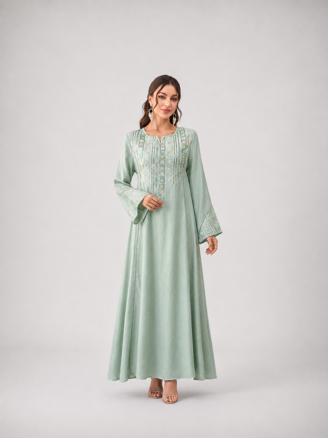 Lina Embroidered Kaftan Dress JILBAYA