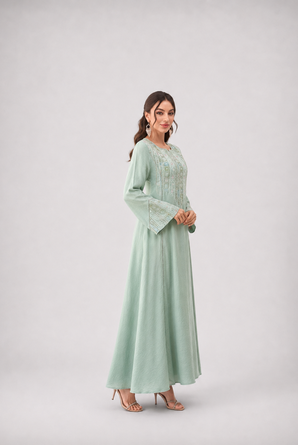 Lina Embroidered Kaftan Dress JILBAYA