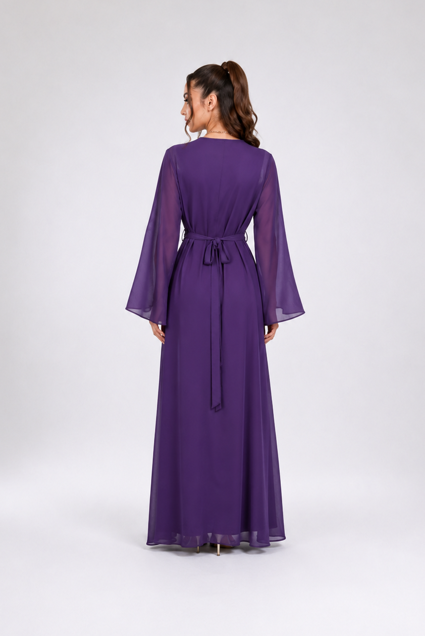 Layali Crystal Open Abaya Set JILBAYA