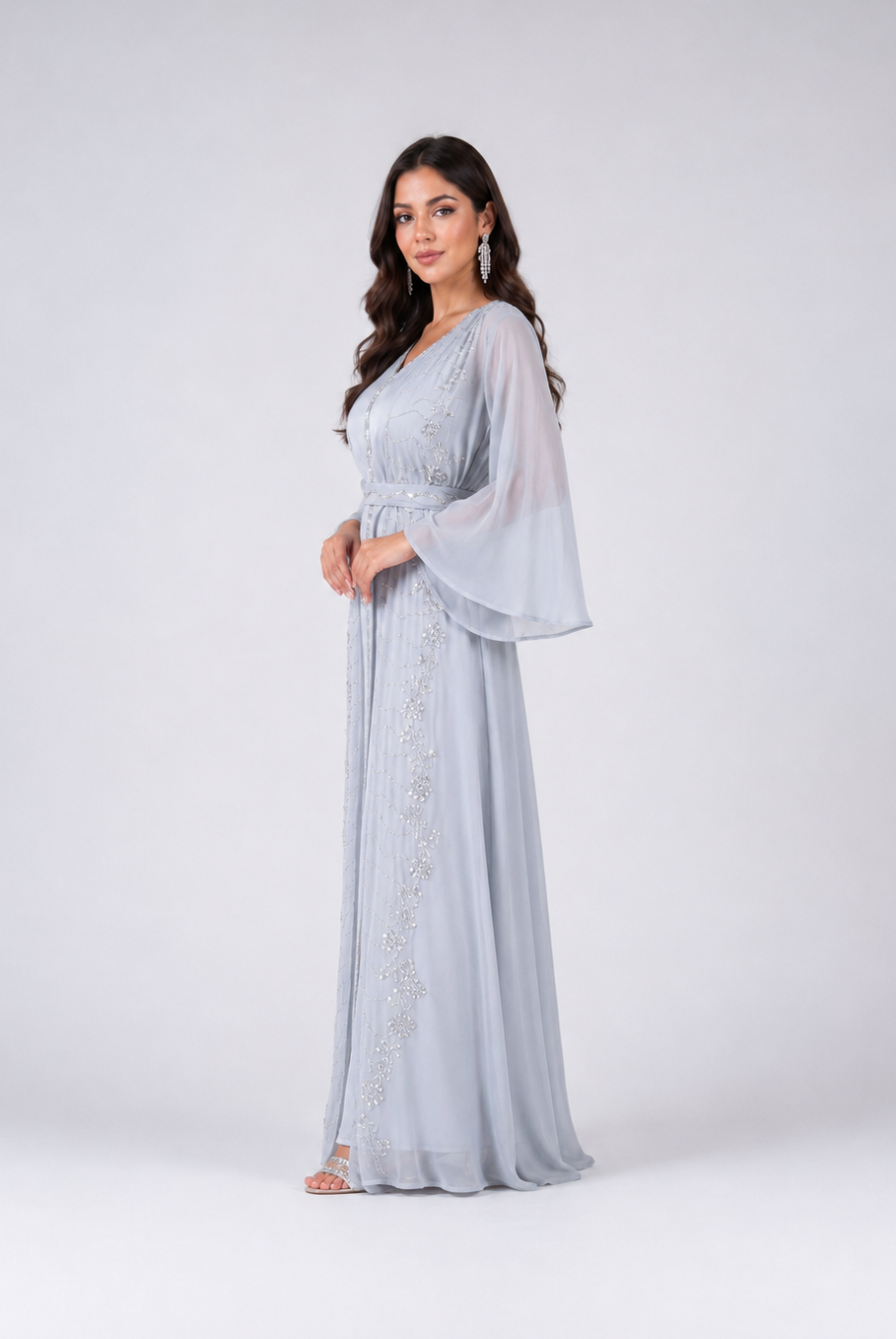 Yasmin Crystal Open Abaya Set JILBAYA