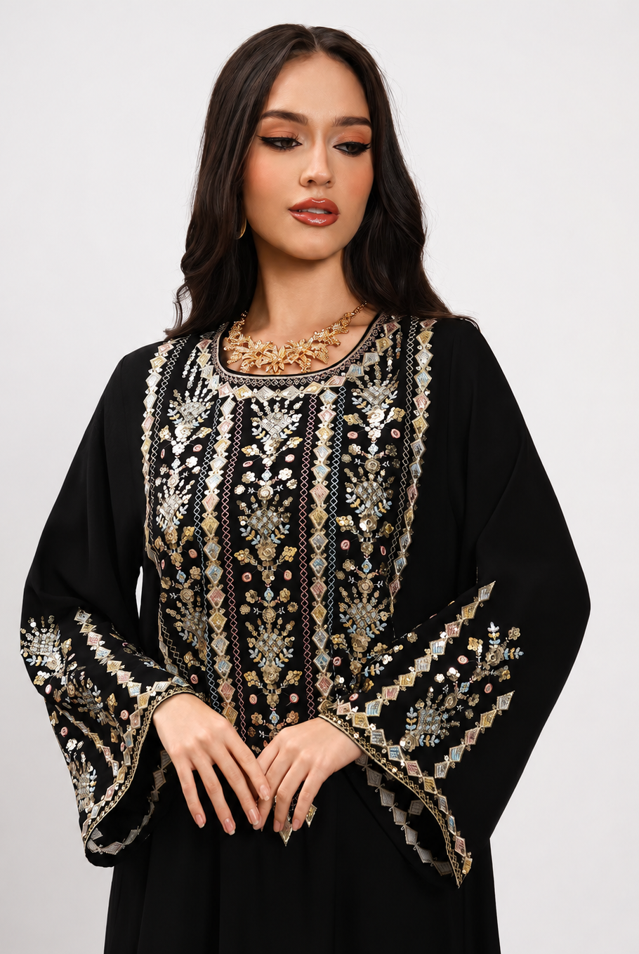 Yara Embellished Kaftan Dress JILBAYA