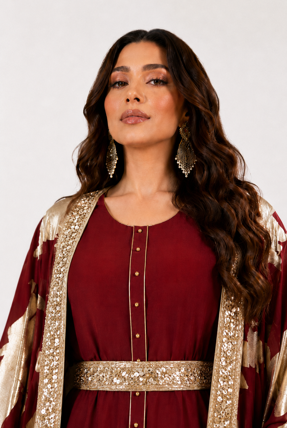 Roya Jacquard Open Abaya JILBAYA