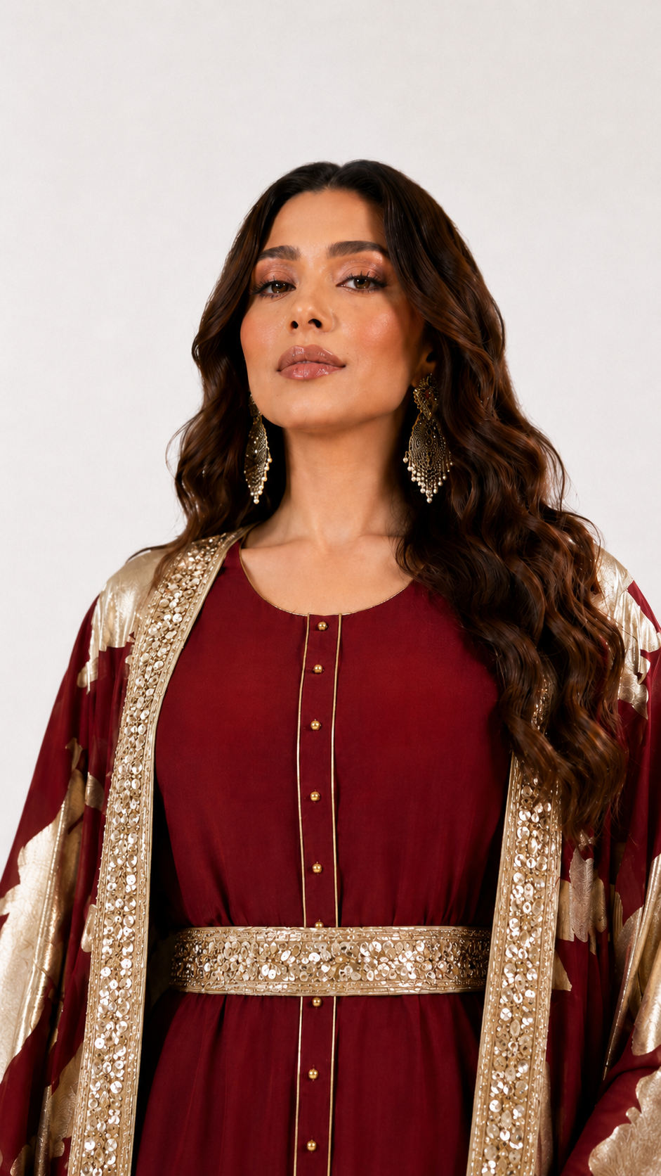 Roya Jacquard Open Abaya JILBAYA