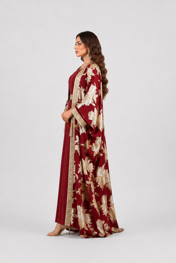 Roya Jacquard Open Abaya JILBAYA