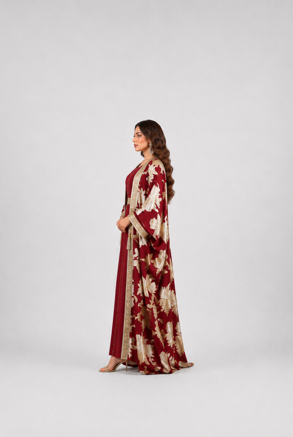Roya Jacquard Open Abaya JILBAYA