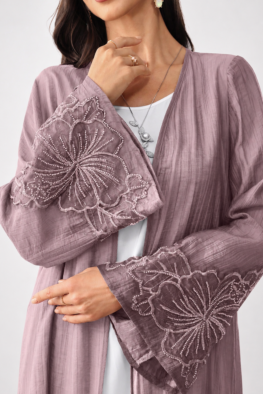 Zaria Floral Sleeve Abaya JILBAYA