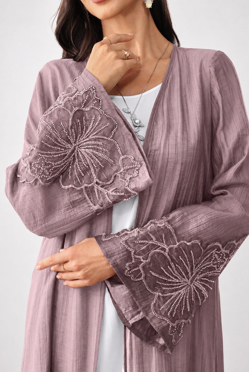 Zaria Floral Sleeve Abaya JILBAYA