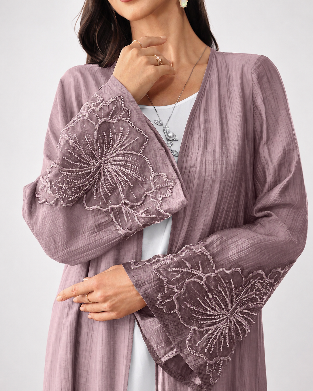 Zaria Floral Sleeve Abaya JILBAYA