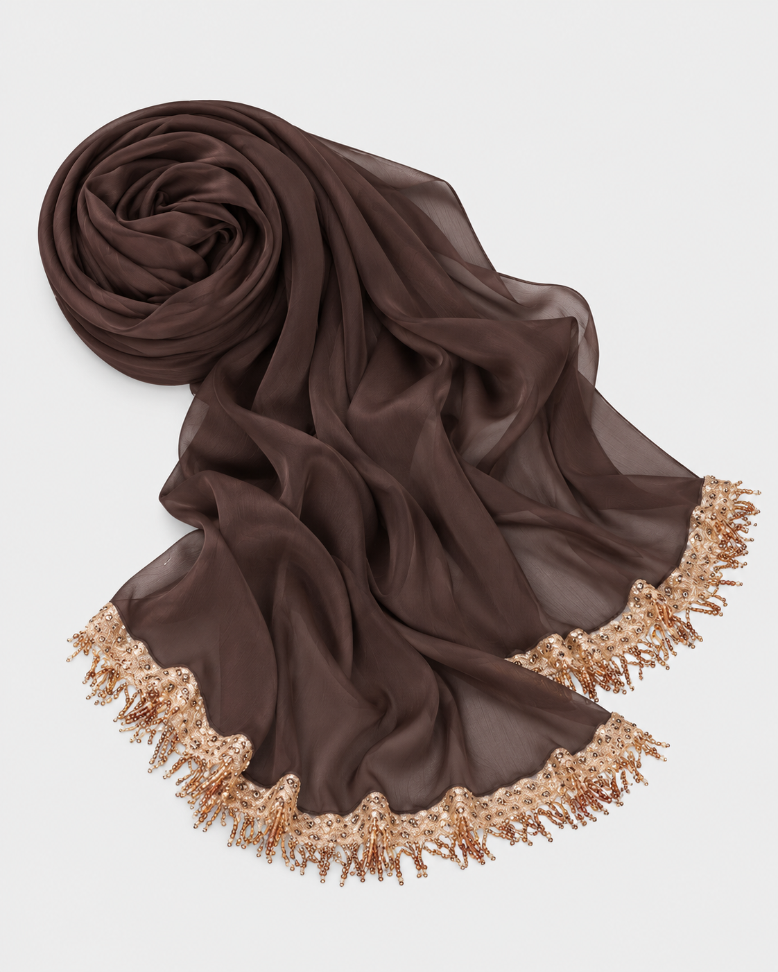 Sequin Tassel Chiffon Hijab JILBAYA