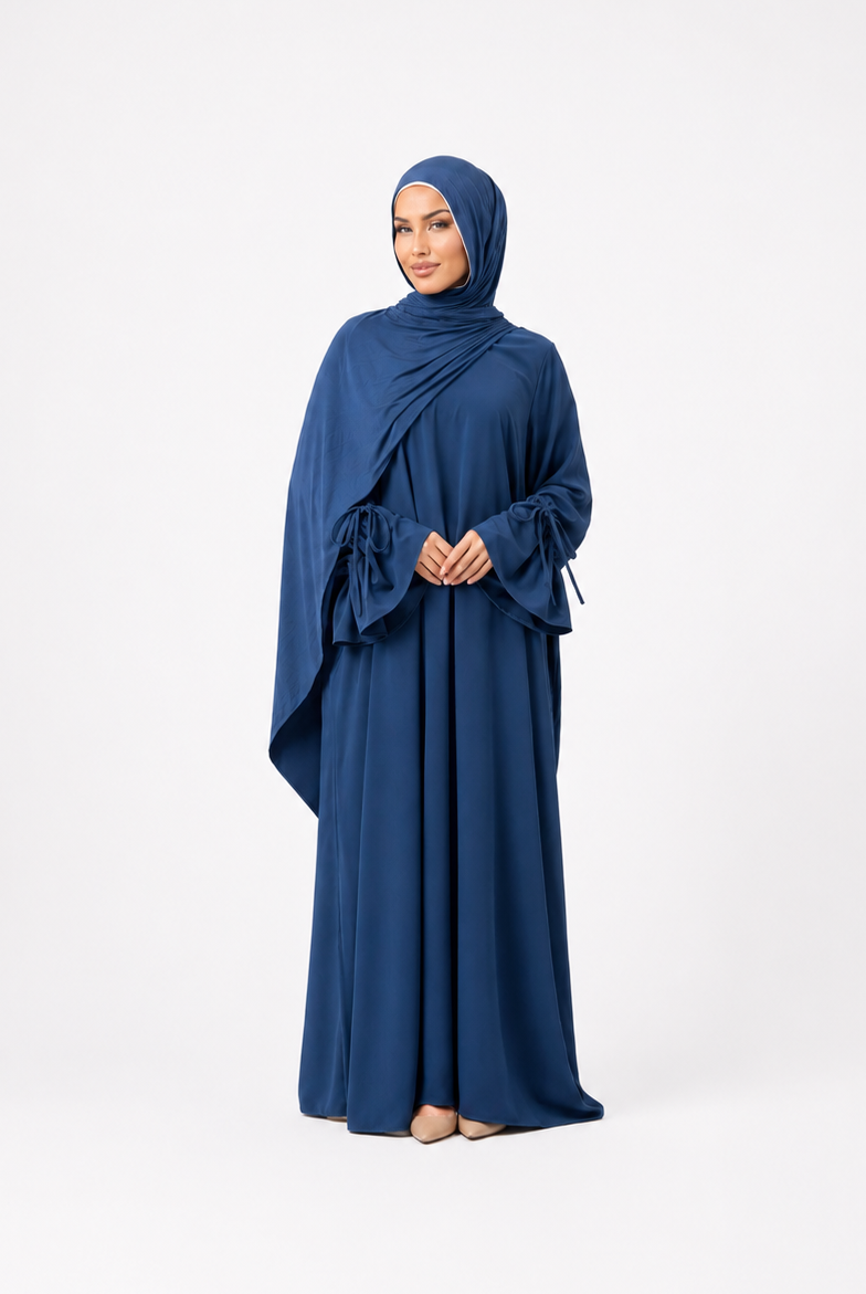 Abaya with Drawstring Cuffs JILBAYA