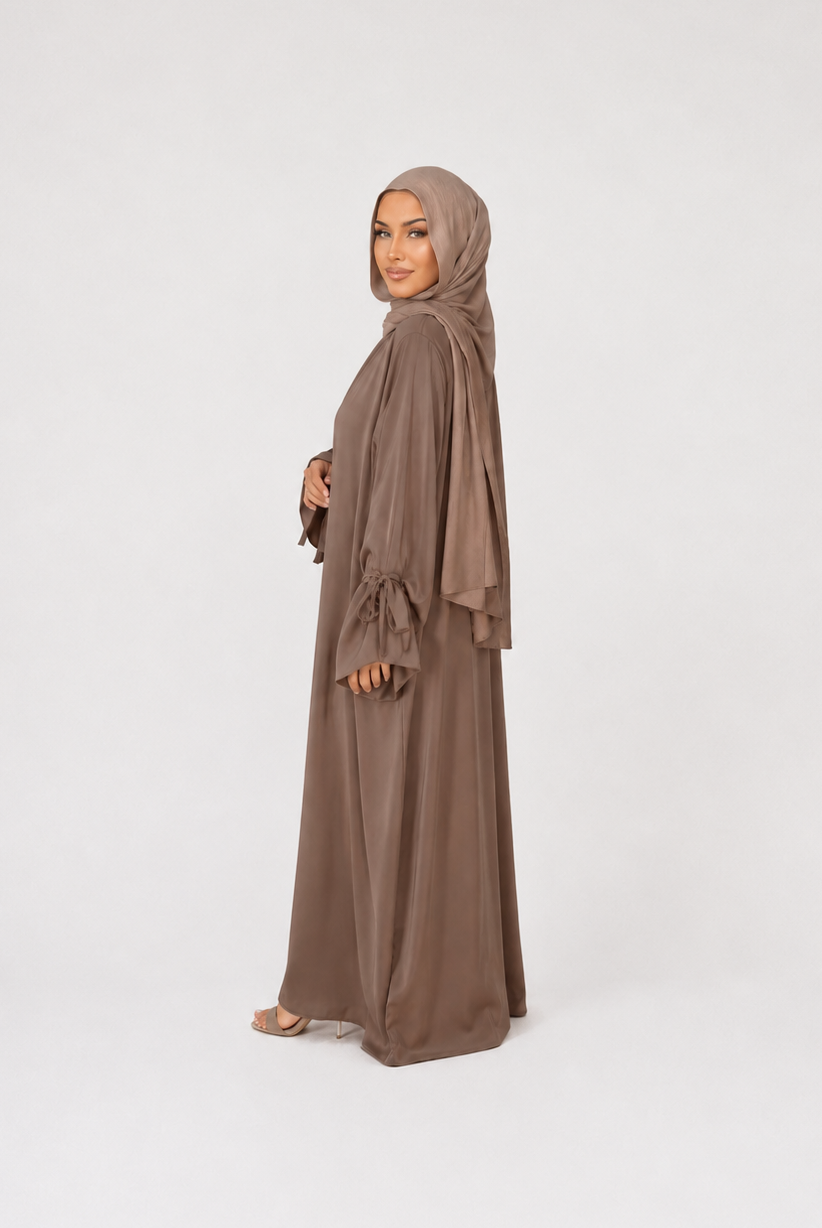 Abaya with Drawstring Cuffs JILBAYA