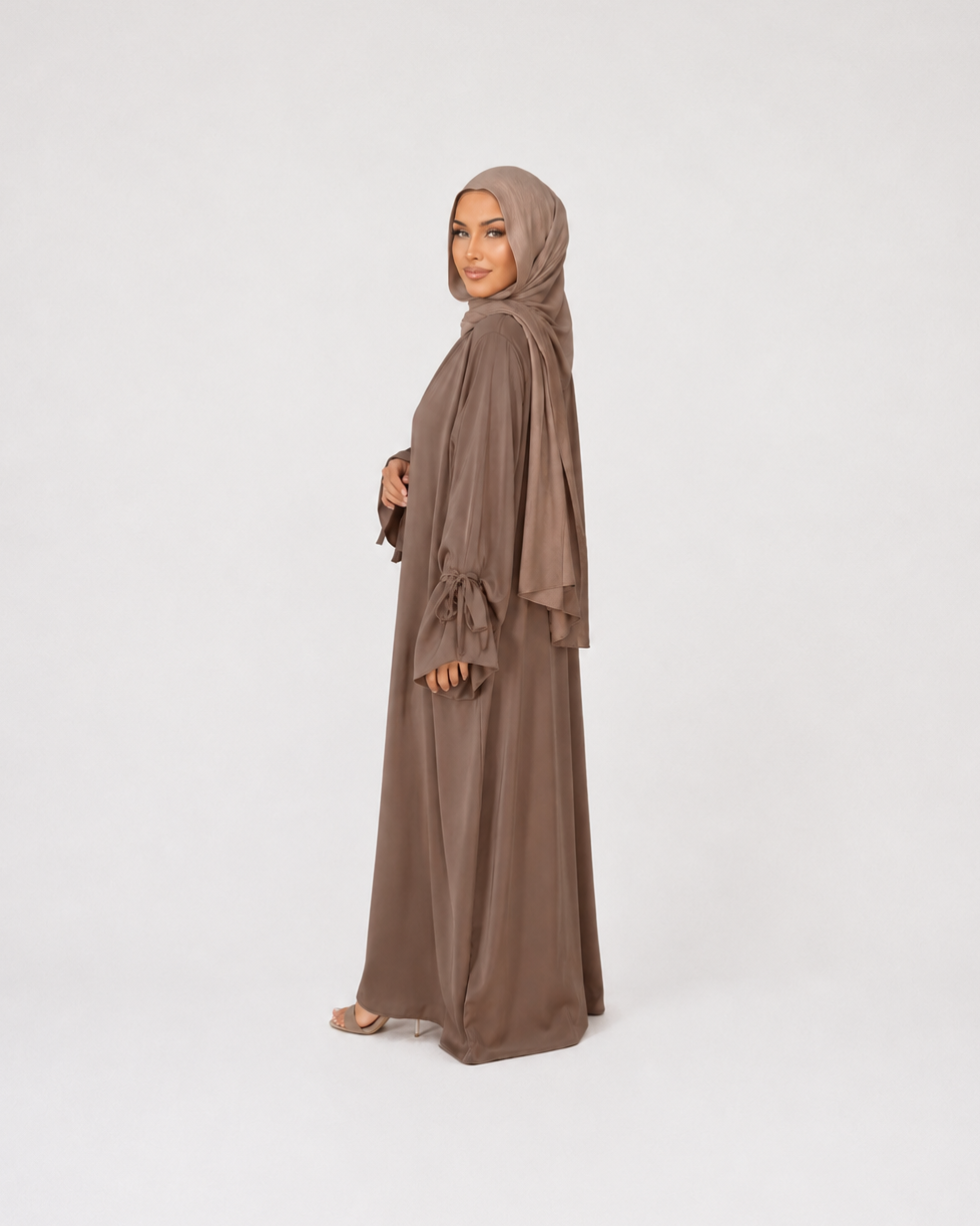 Abaya with Drawstring Cuffs JILBAYA