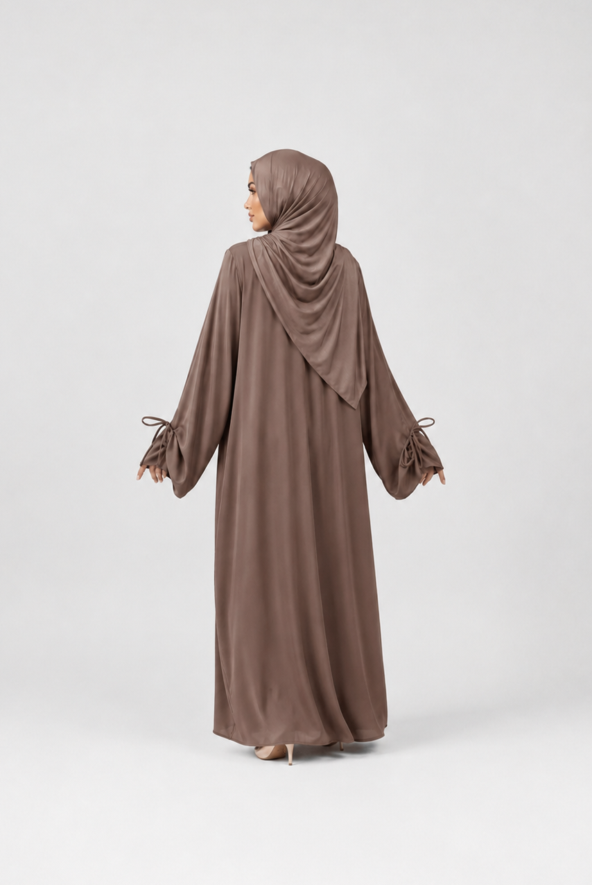 Abaya with Drawstring Cuffs JILBAYA