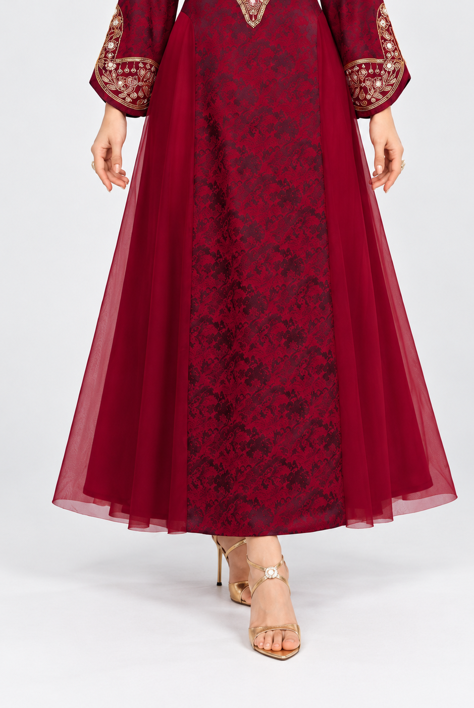 Hafsa Gold Embroidered Abaya JILBAYA