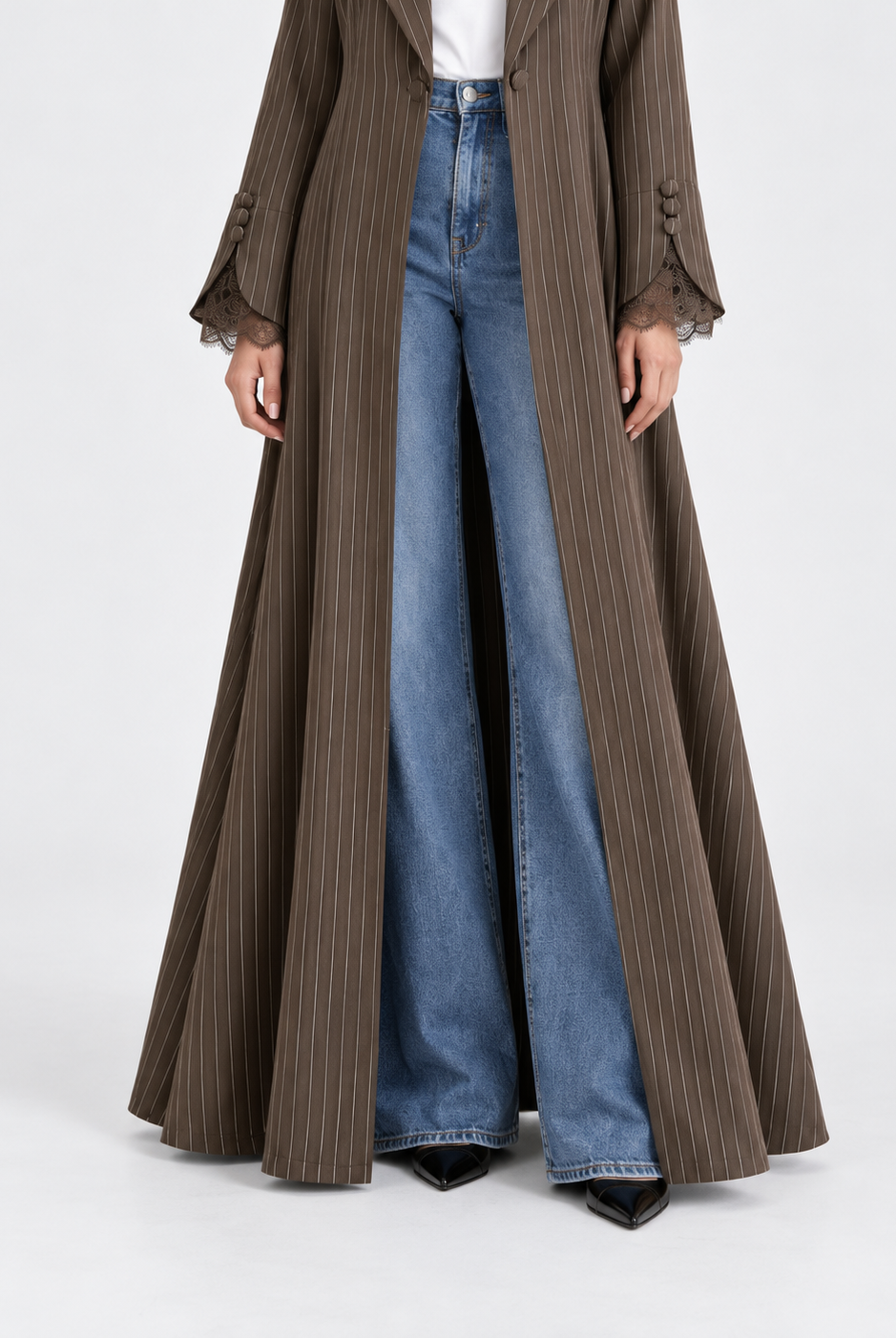 Areej Lace Cuff Open Abaya JILBAYA
