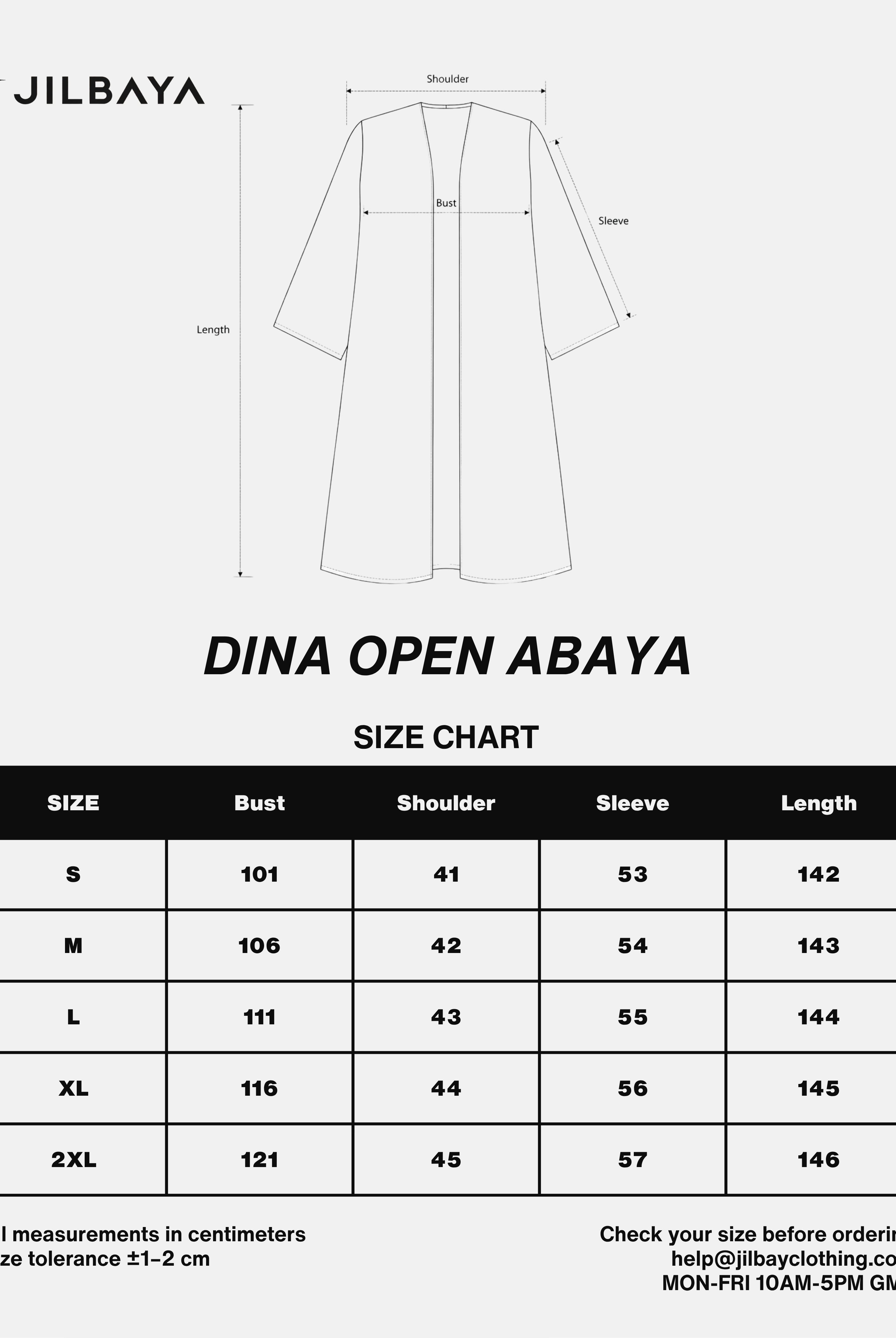 Dina Open Abaya with Dotted Sleeves & Matching Scarf JILBAYA