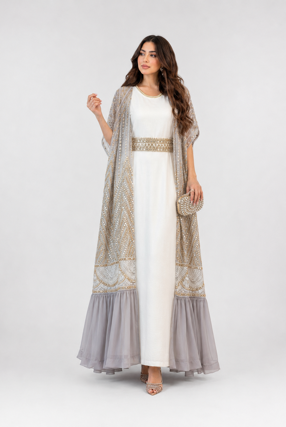 Noor Pearl Open Abaya Set JILBAYA