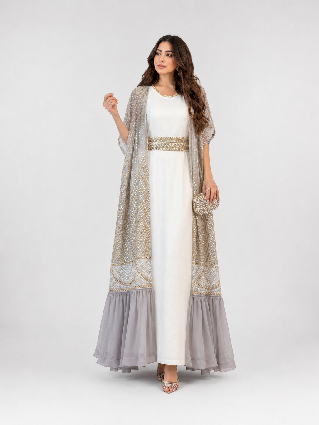 Noor Pearl Open Abaya Set JILBAYA