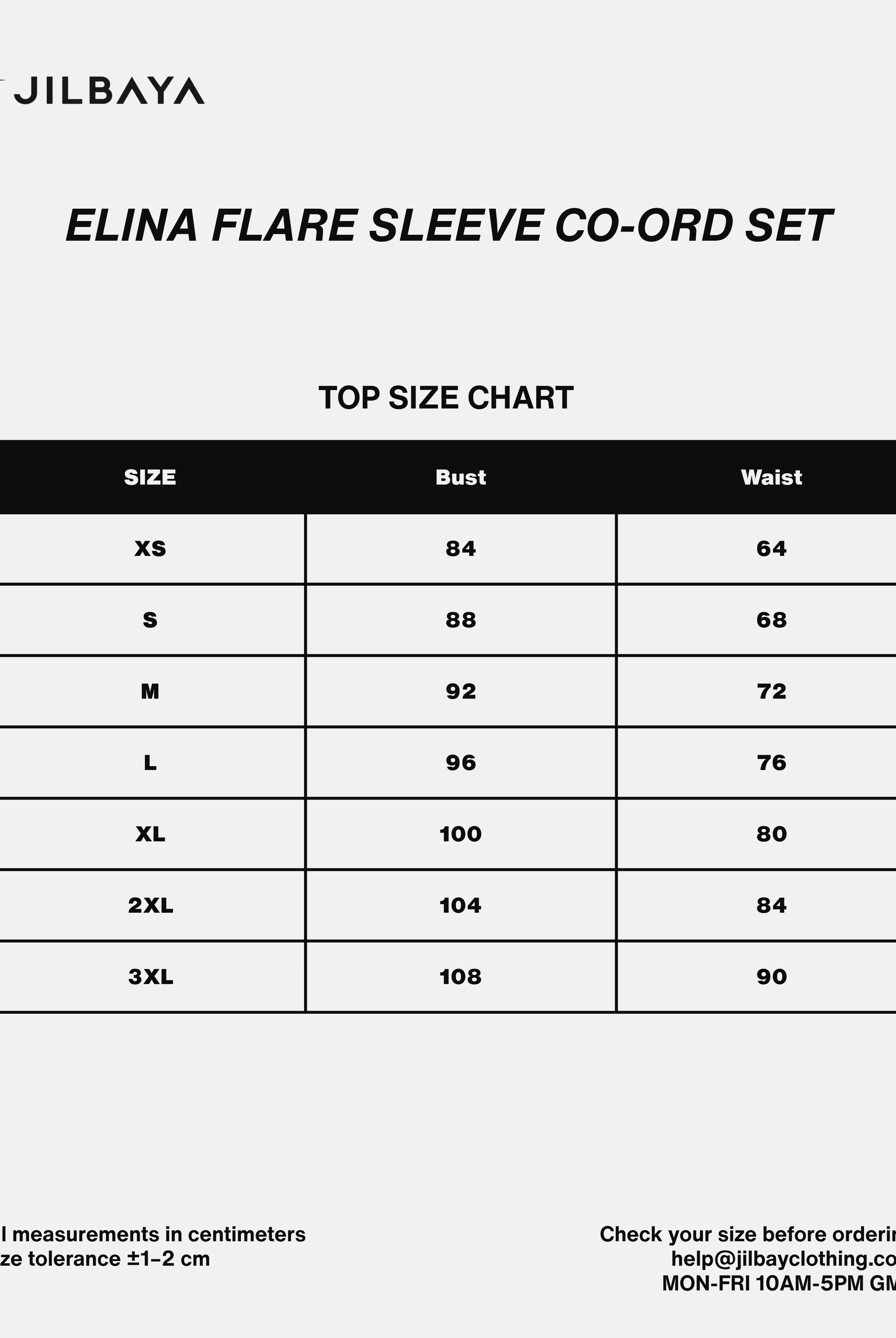 Elina Flare Sleeve Co-Ord Set JILBAYA