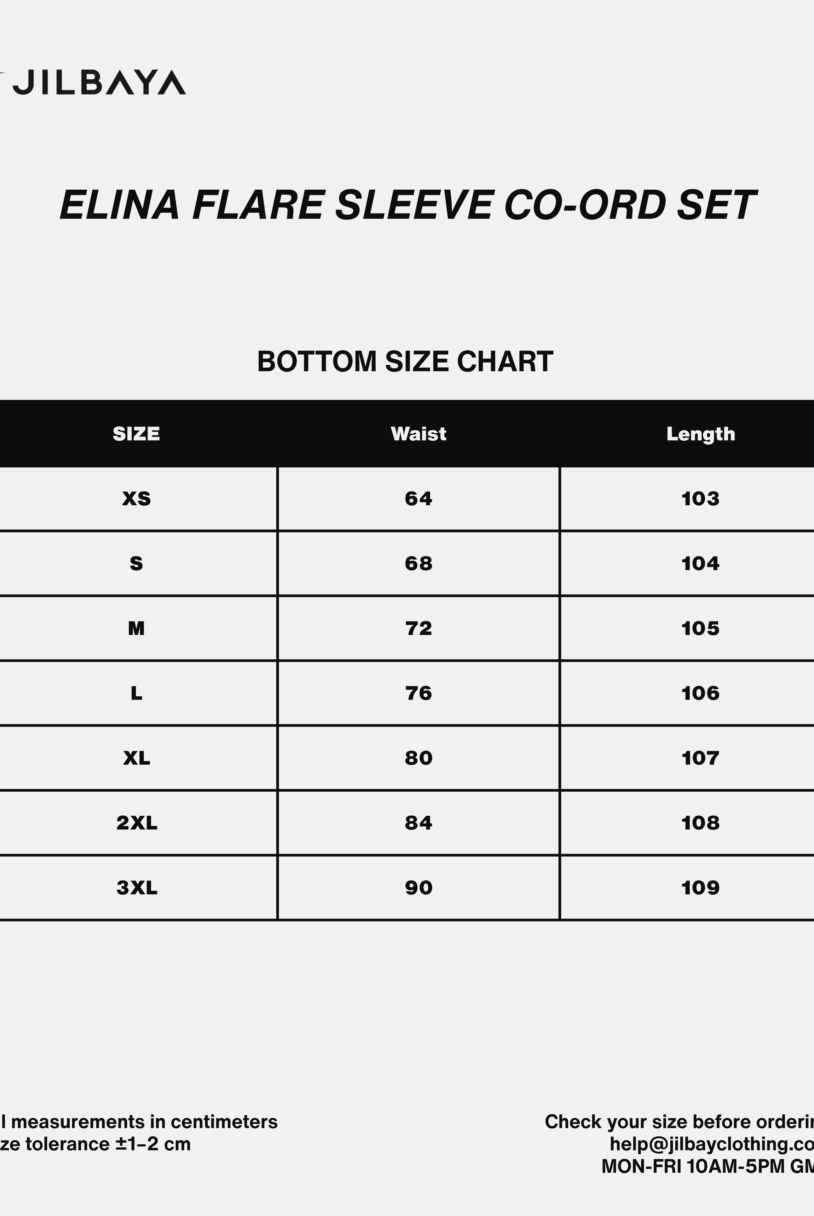 Elina Flare Sleeve Co-Ord Set JILBAYA