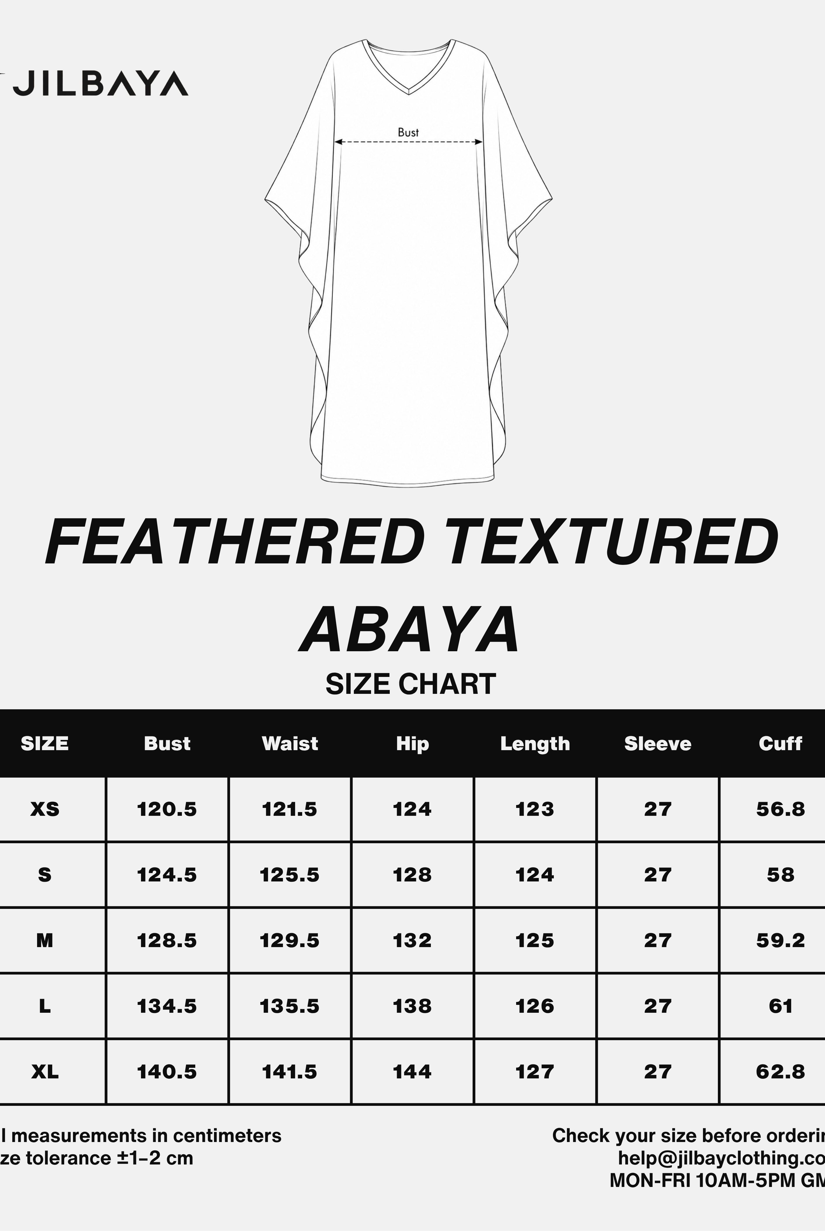 Feathered Texture Abaya JILBAYA