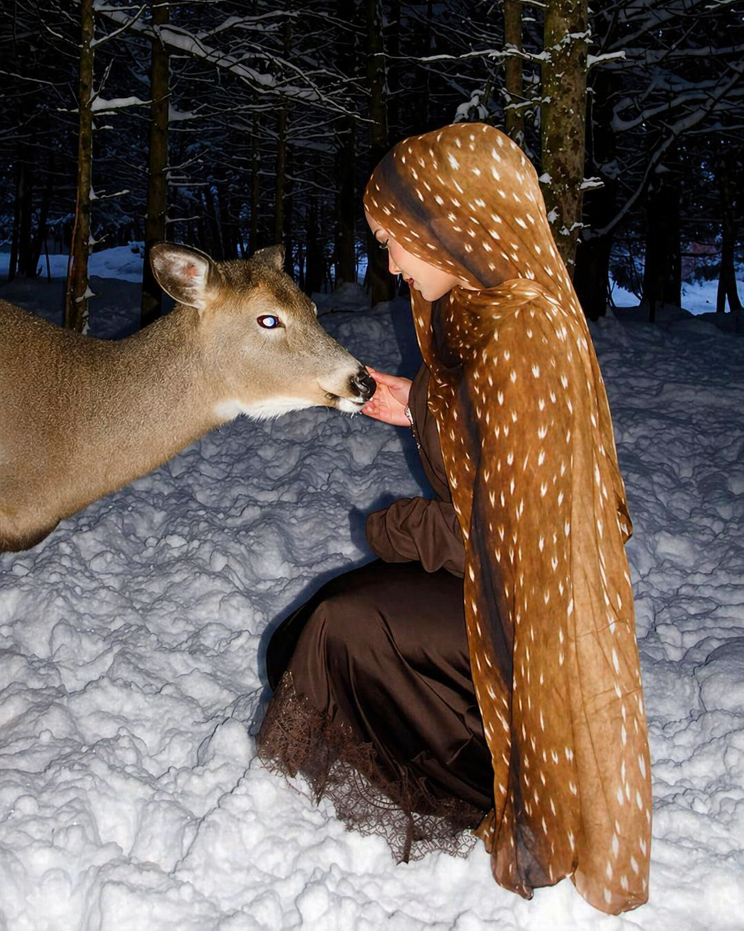 Deer Pattern Hijab JILBAYA