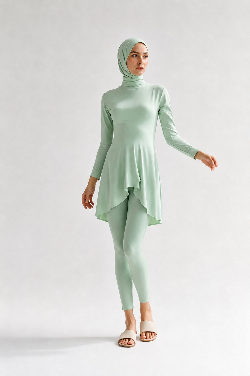 Ayla Flow Burkini Set – Mint JILBAYA