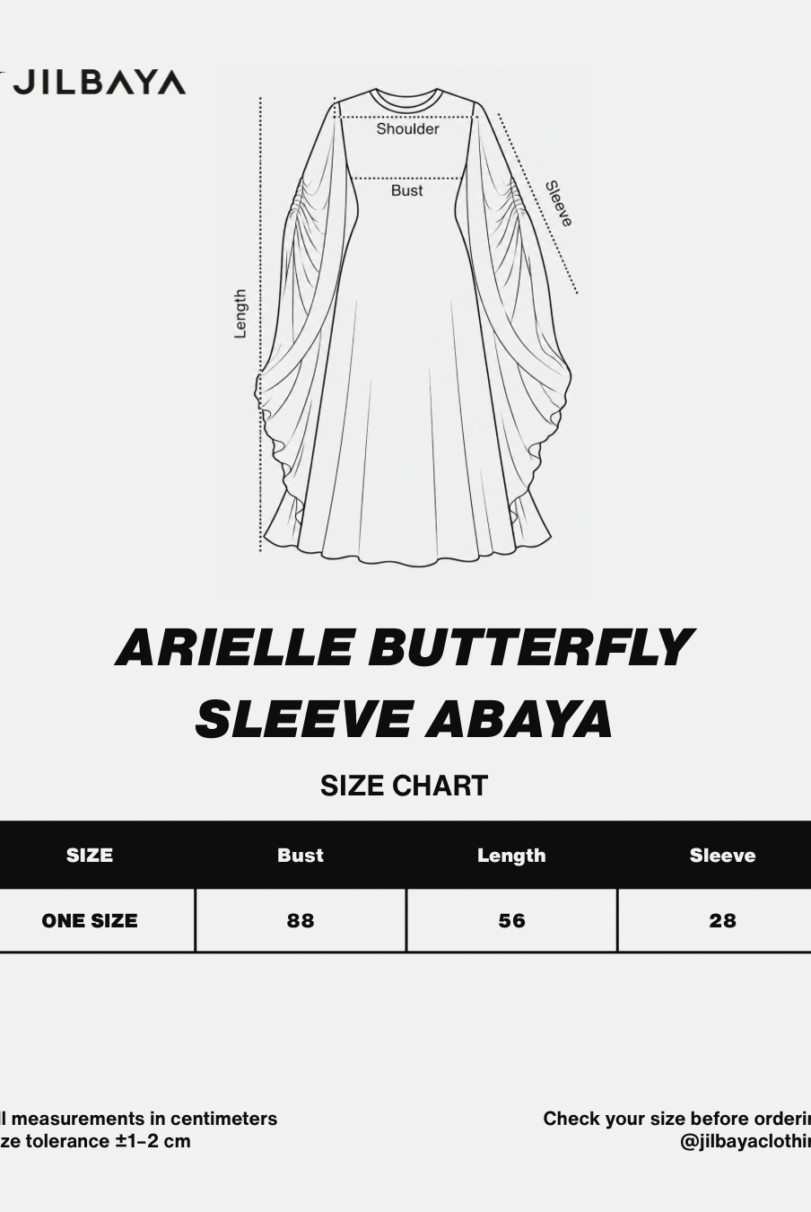 Arielle Butterfly Sleeve Abaya JILBAYA