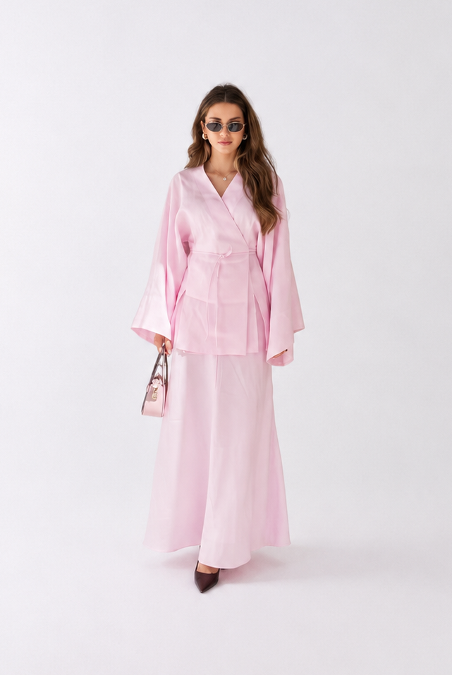 Noura Belted Shirt Co-Ord Set (Copy) JILBAYA