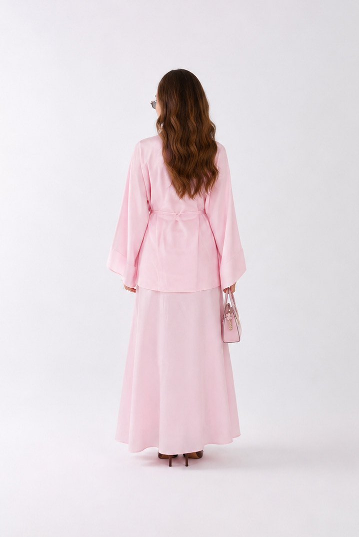 Noura Belted Shirt Co-Ord Set (Copy) JILBAYA