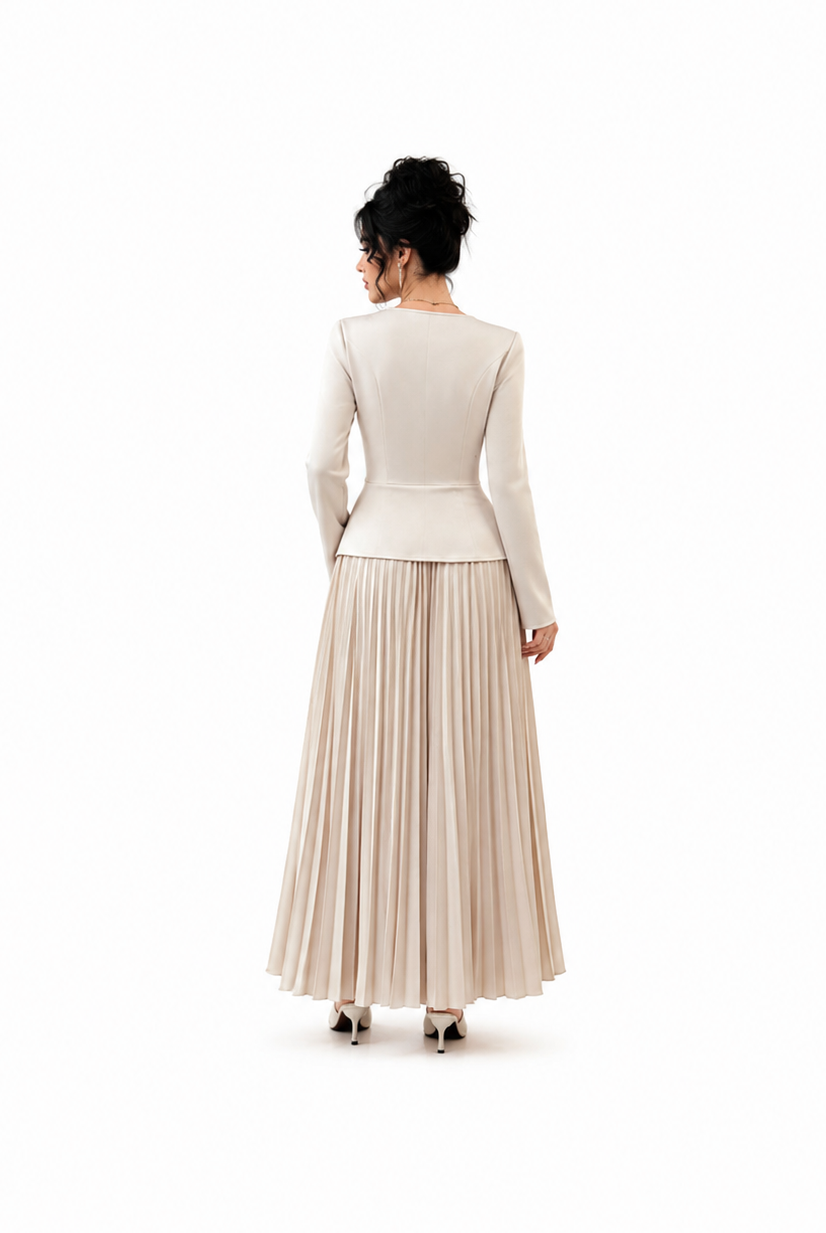 Leena Floral Pleated Dress JILBAYA