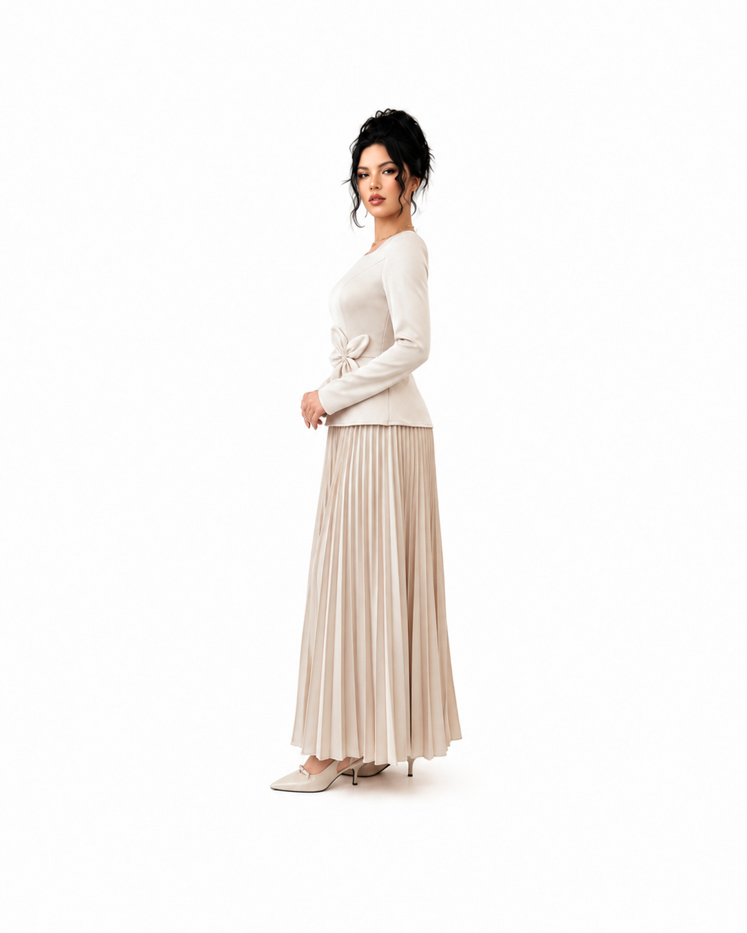 Leena Floral Pleated Dress JILBAYA