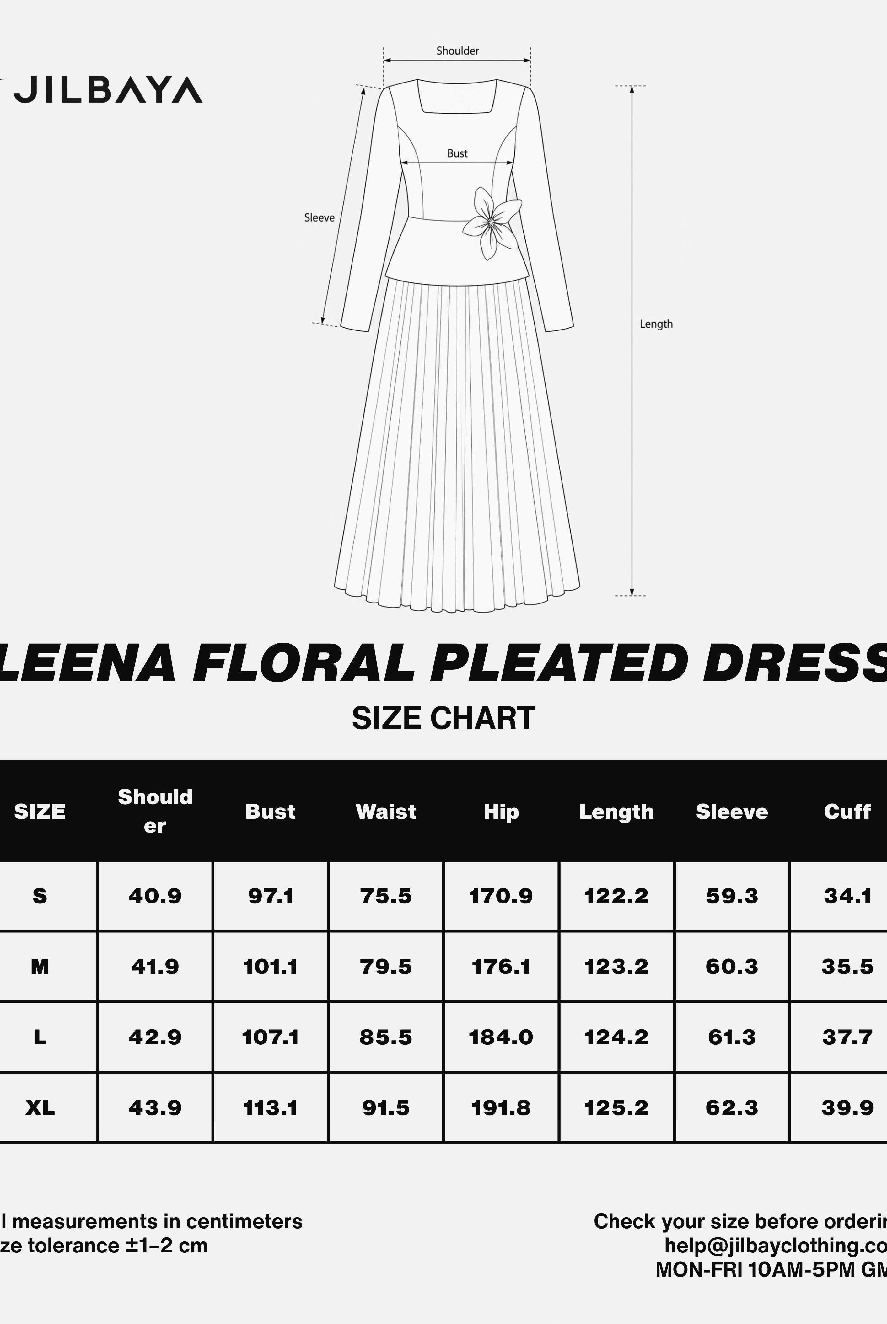 Leena Floral Pleated Dress JILBAYA
