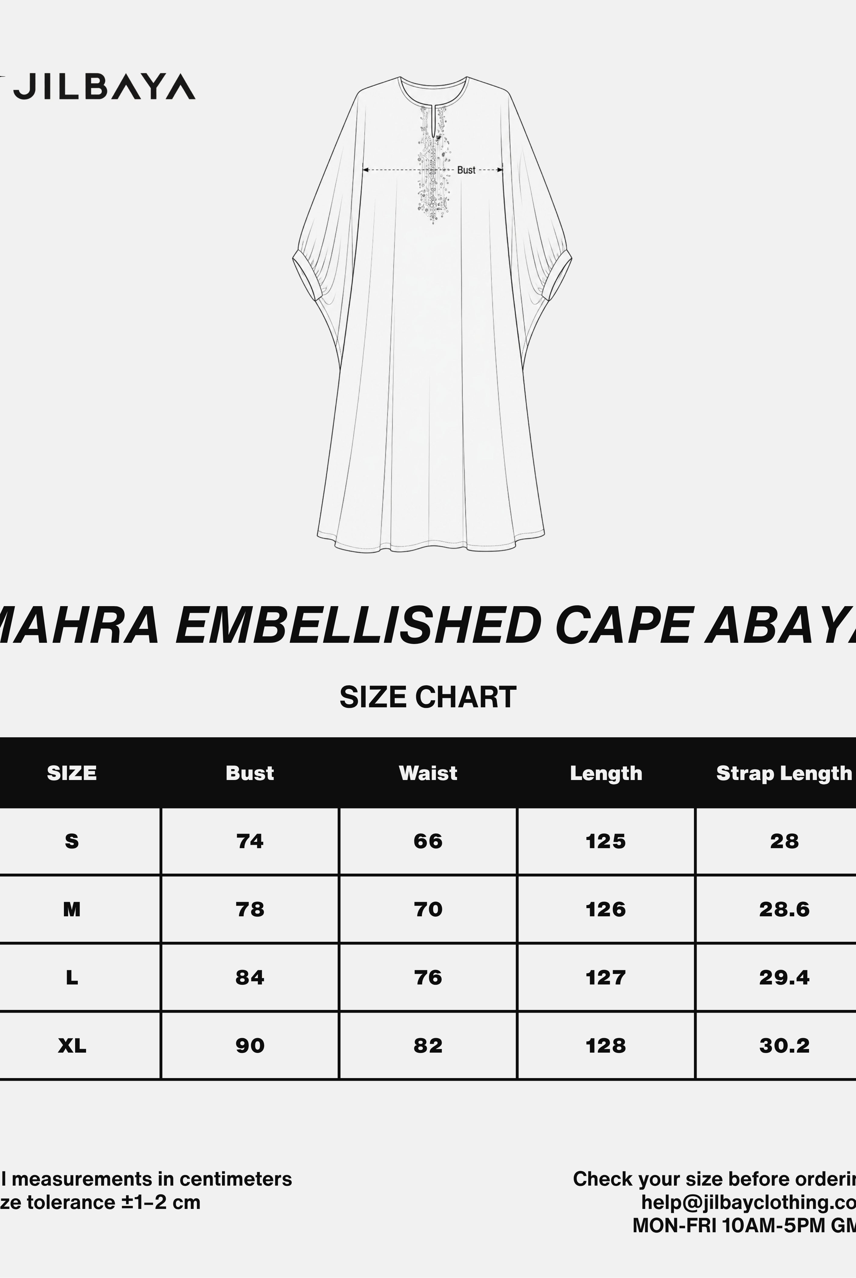 Mahra Embellished Cape Abaya JILBAYA