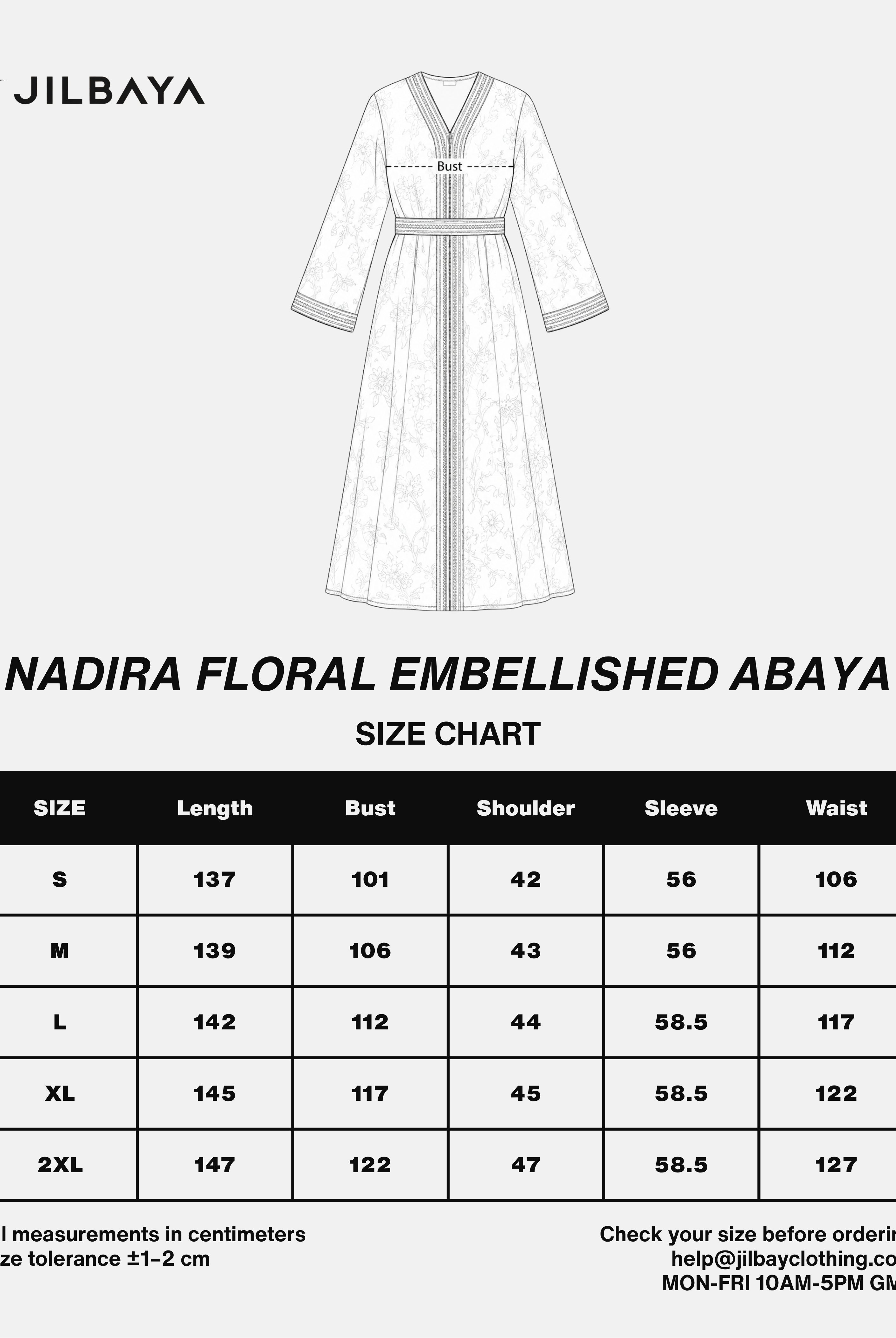 Nadira Floral Embellished Abaya JILBAYA