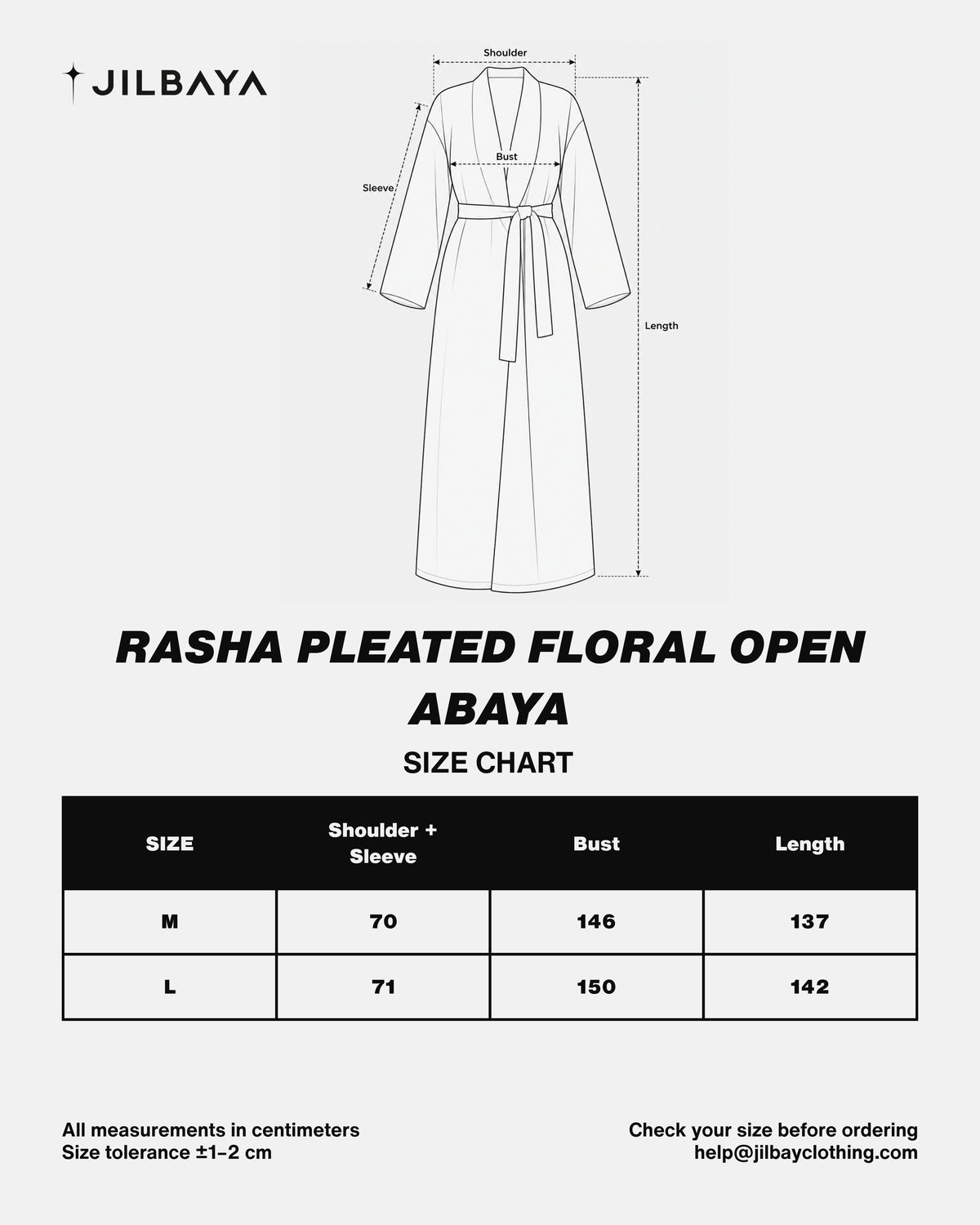 Dania Textured Belted Open Abaya JILBAYA