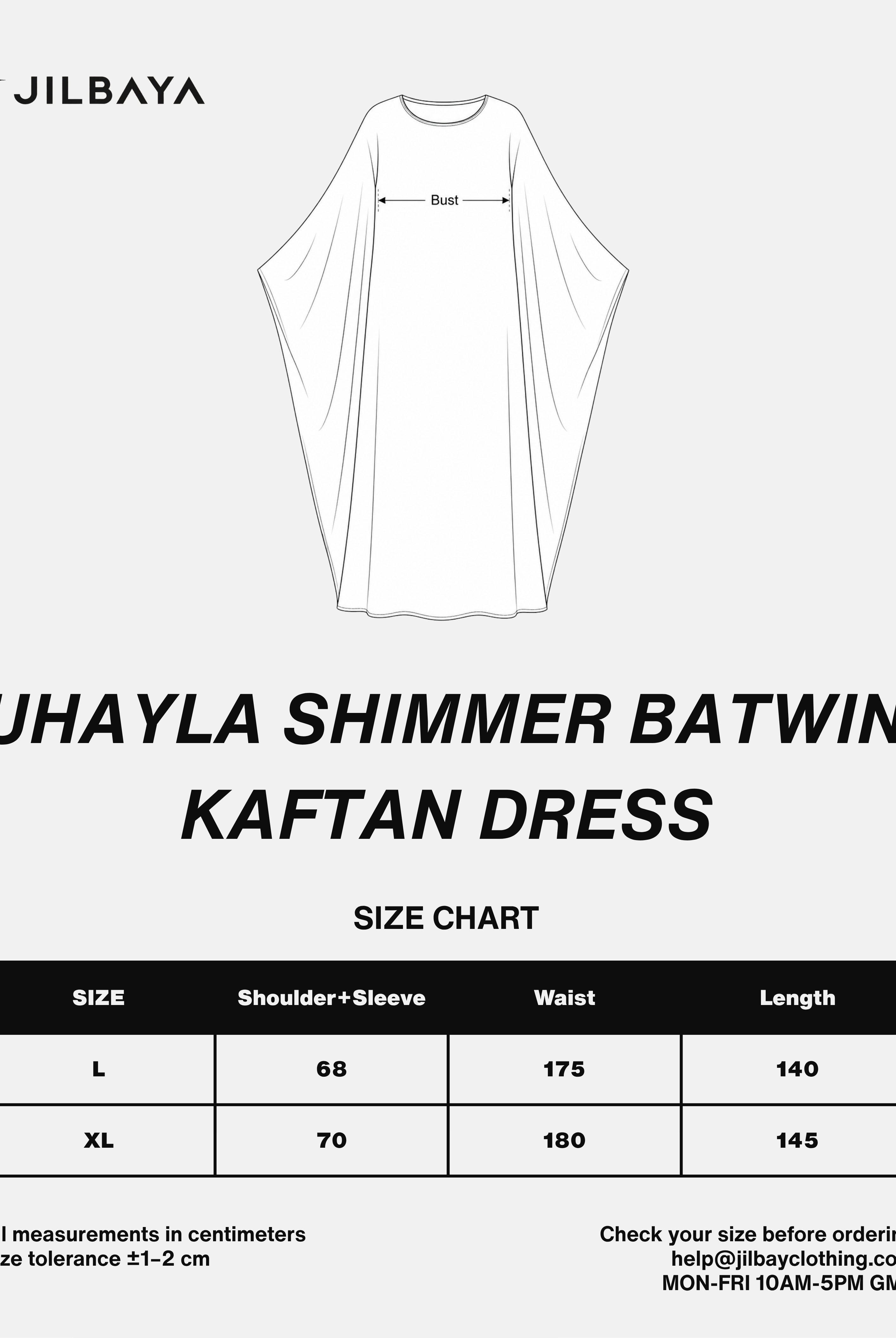 Suhayla Shimmer Batwing Kaftan Dress JILBAYA