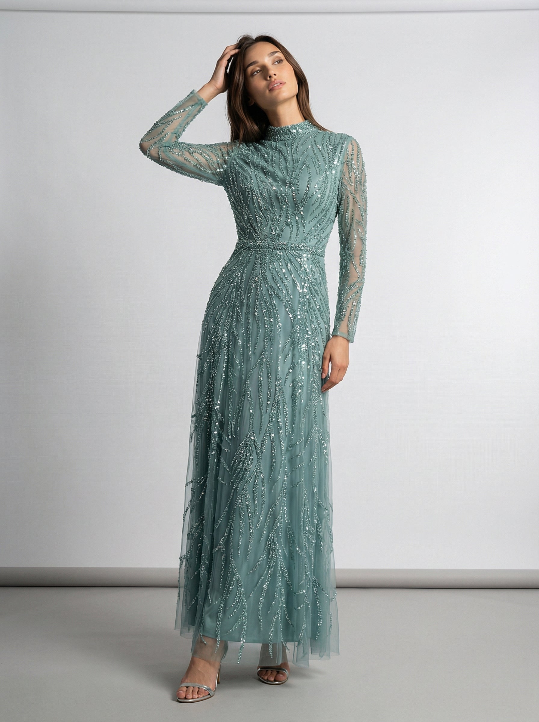 Aurelia Hand-Embellished Tulle Gown JILBAYA