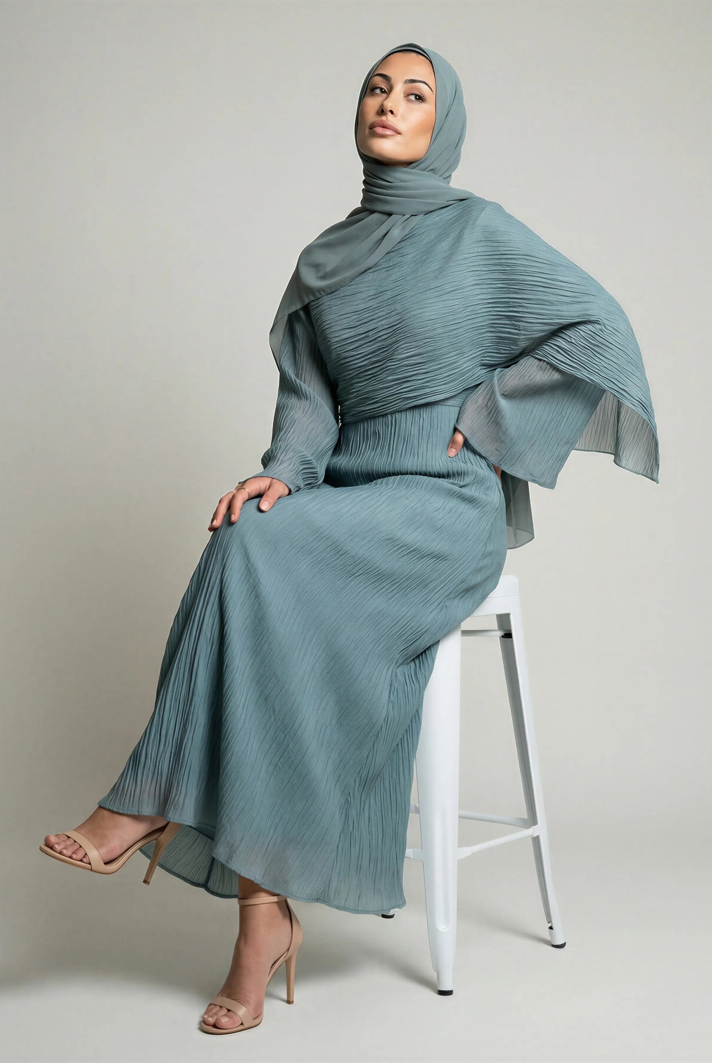 Draped Bell Sleeve Abaya JILBAYA