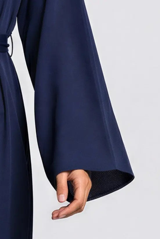 Classic Nida Abaya Dress Full Length with Belt JILBAYA