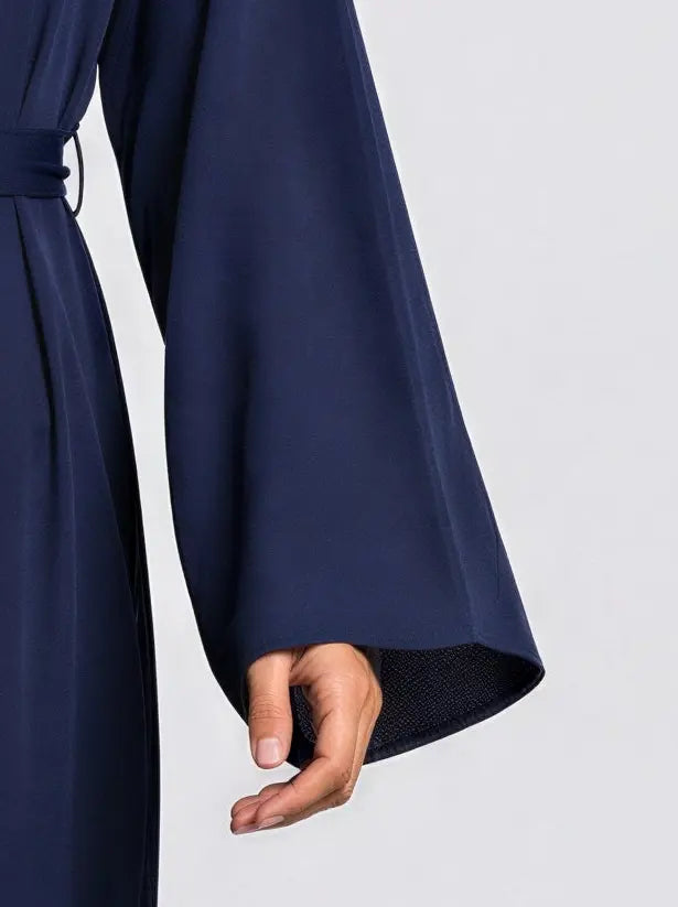 Classic Nida Abaya Dress Full Length with Belt JILBAYA