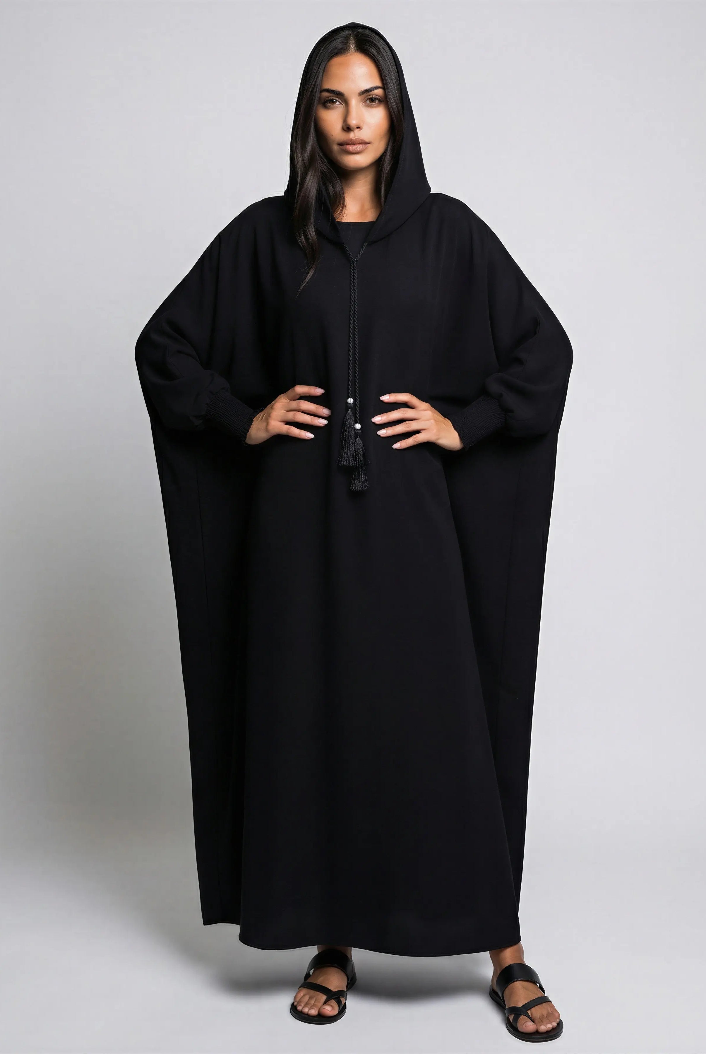 Long Sleeve Hooded Abaya JILBAYA