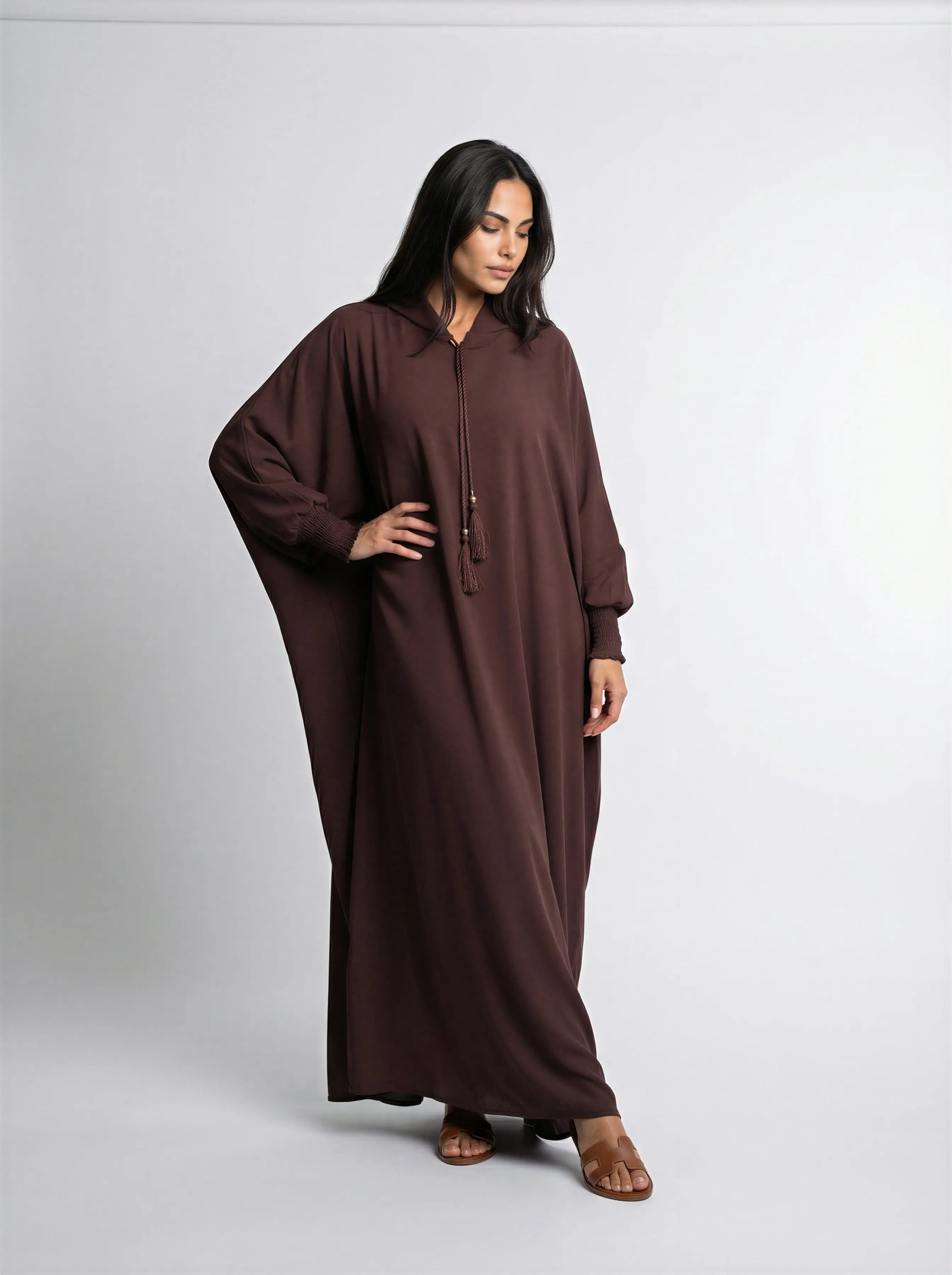 Long Sleeve Hooded Abaya JILBAYA