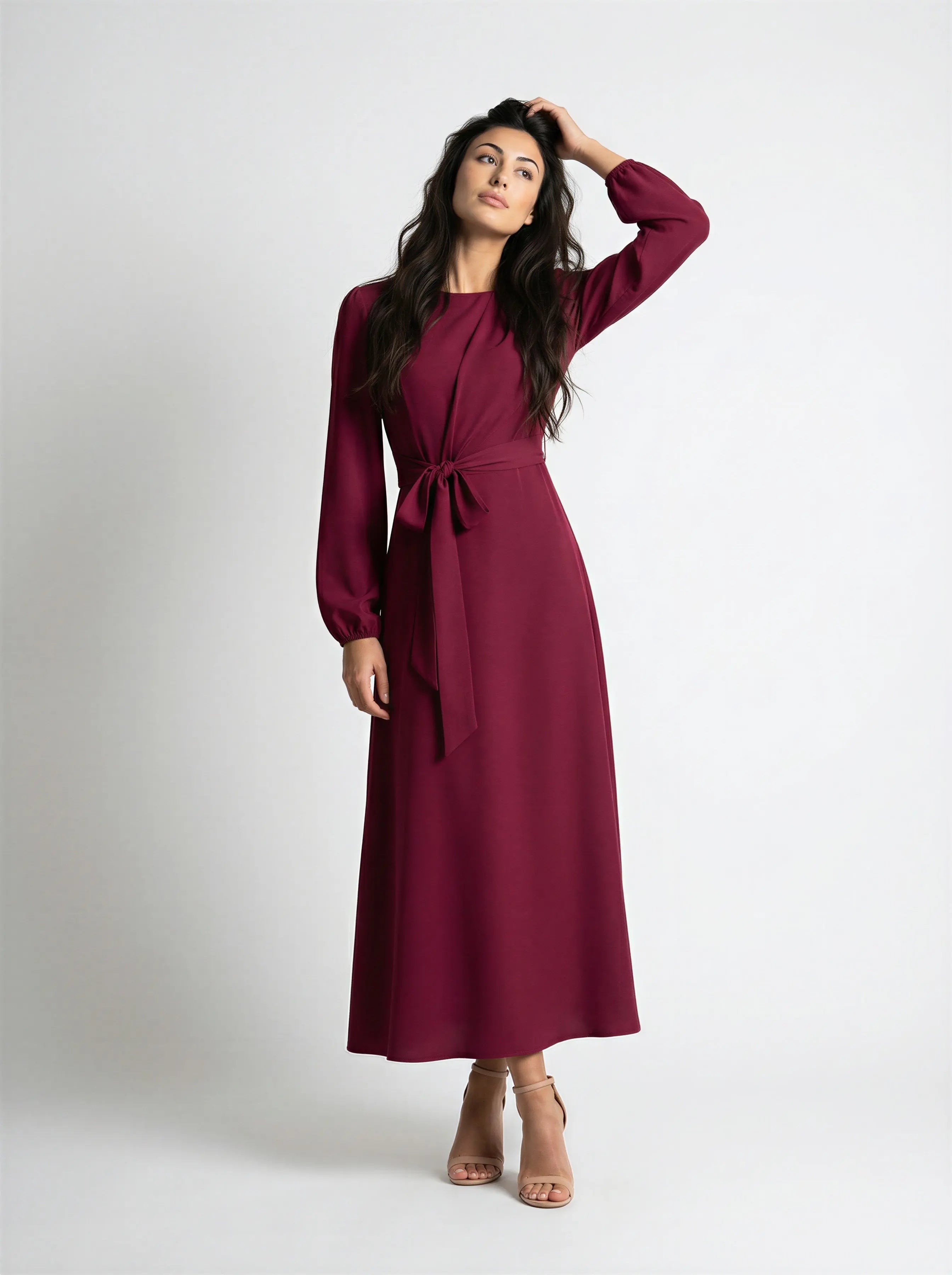 Elegant Long Sleeve Abaya Dress JILBAYA