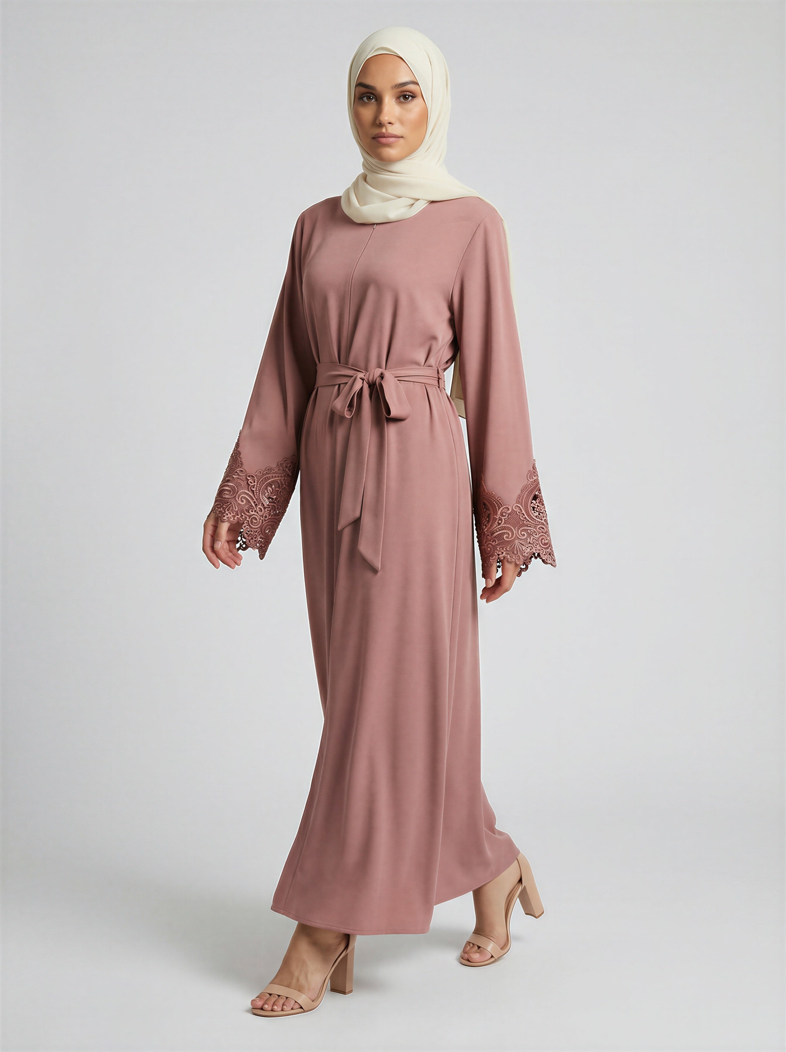 Abaya With Lace Sleeves JILBAYA